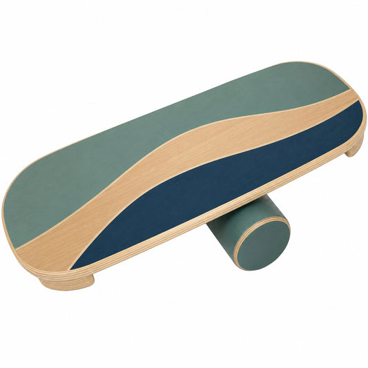 Balance Board Holz 80x30 cm Mehrfarbig für Gleichgewichtstraining