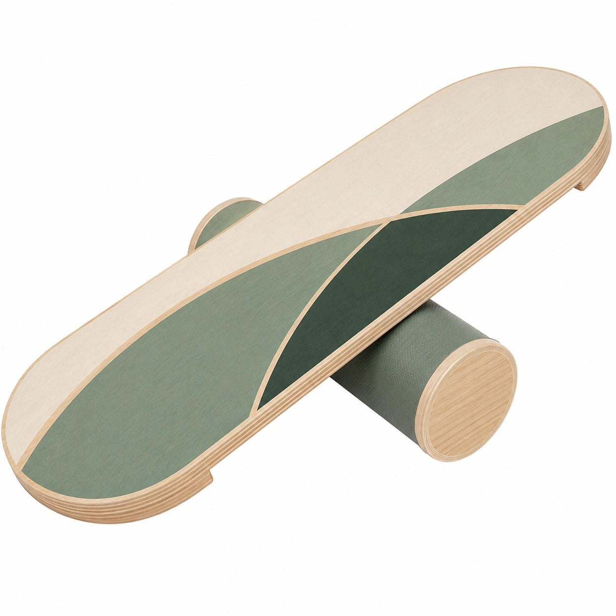 Balance Board aus Holz Grün 80x30cm