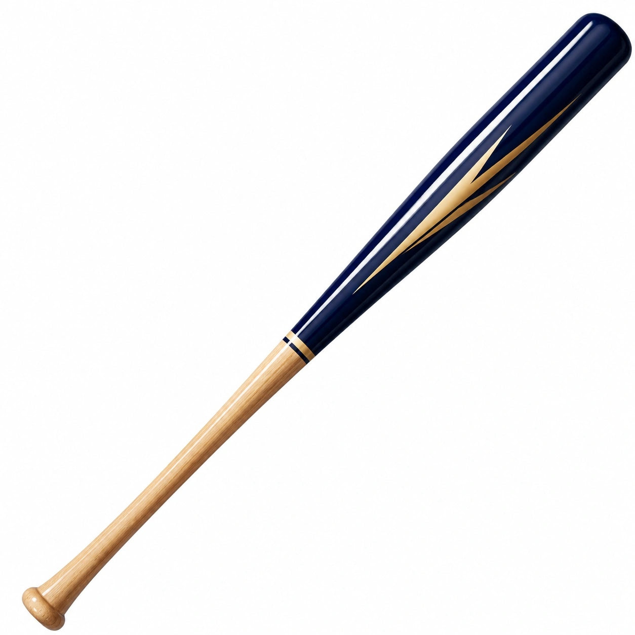 Holz-Baseballschläger Natur/Blau, 85 cm