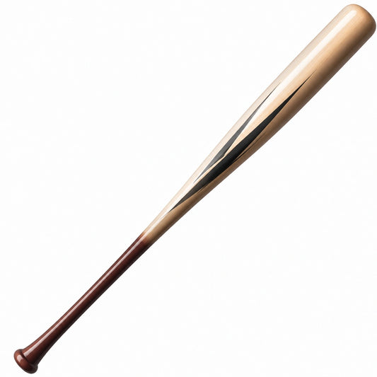 Baseballschläger aus Holz 85cm Natur/Dunkelbraun