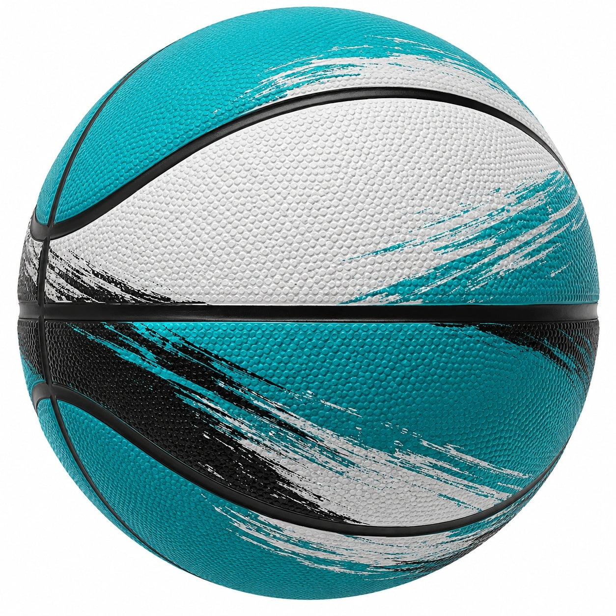 Basketball Größe 7 Türkis/Weiß/Schwarz für Outdoor