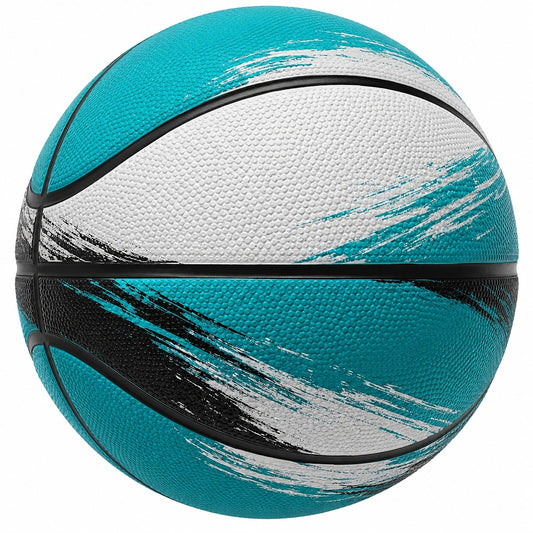 Basketball Größe 7 Türkis/Weiß/Schwarz für Outdoor