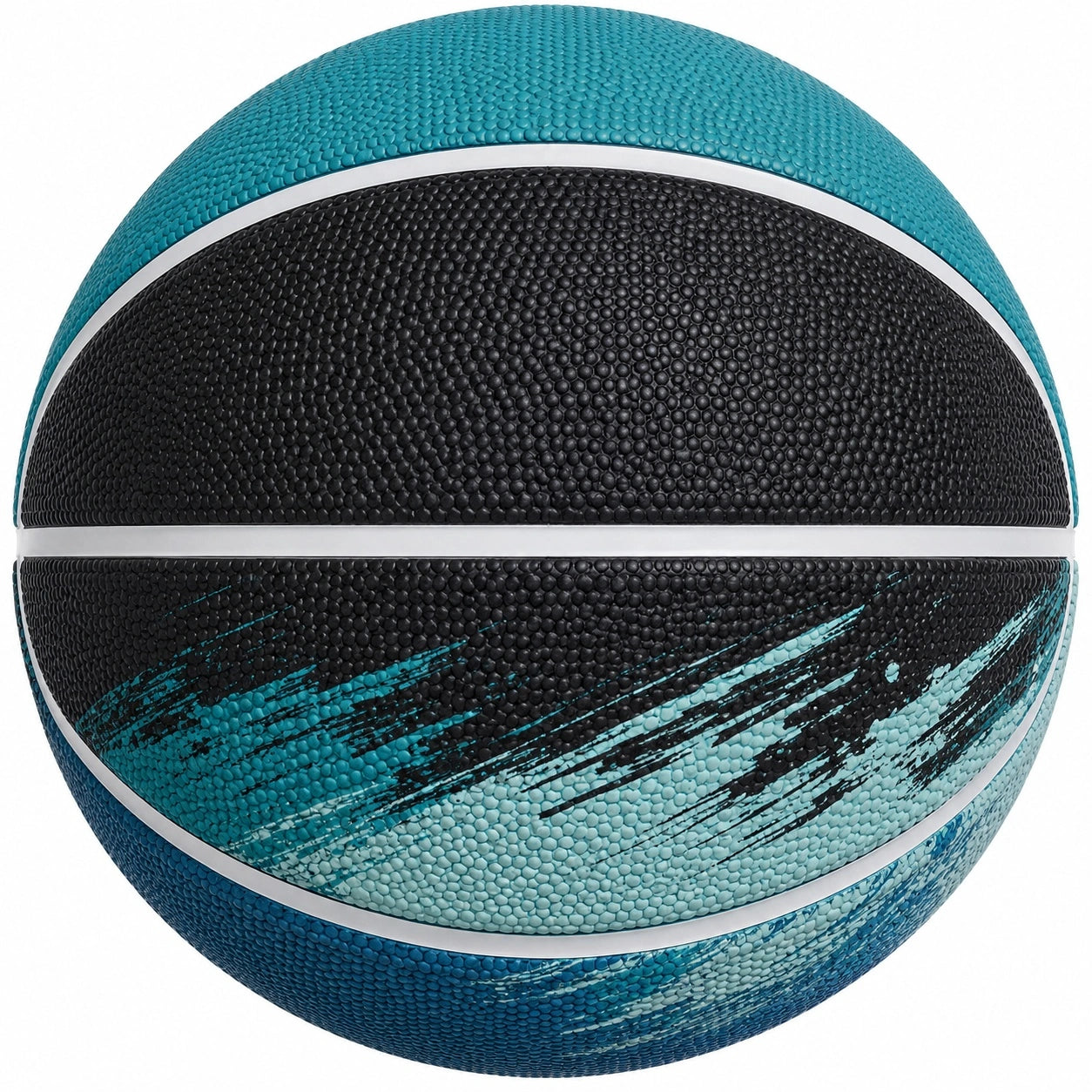 Outdoor und Indoor Basketball, Größe 7, Schwarz/Türkis