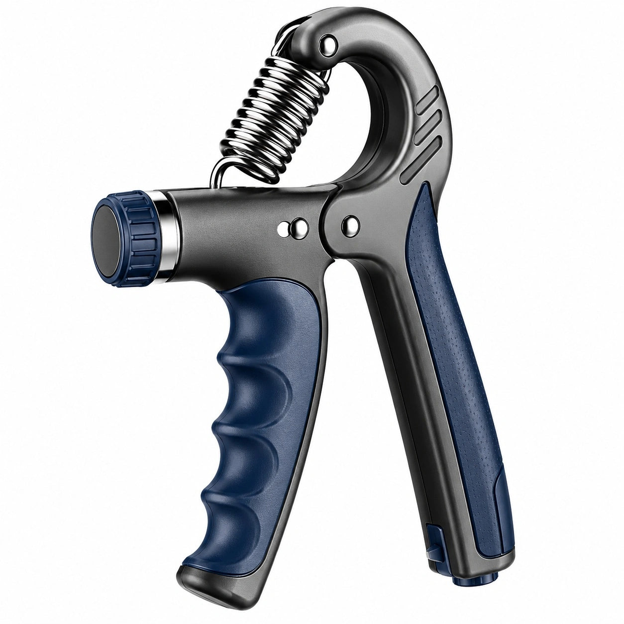 Einstellbarer Handmuskeltrainer mit ergonomischem Griff, Schwarz/Blau