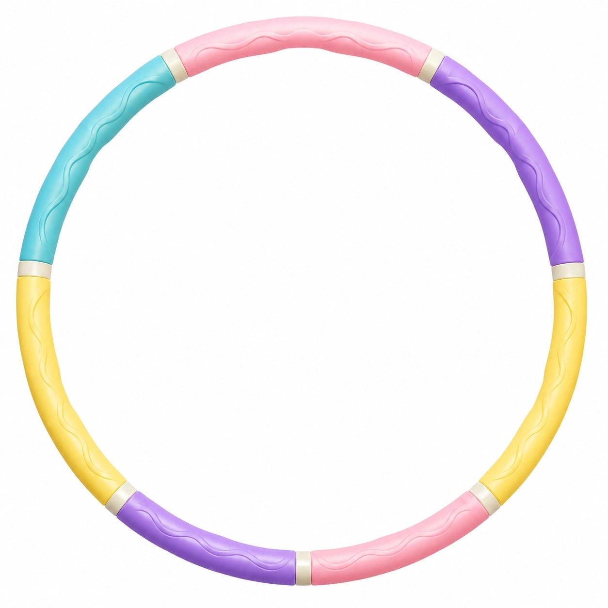 Abnehmbarer Fitness Hula Hoop 95cm Mehrfarbig