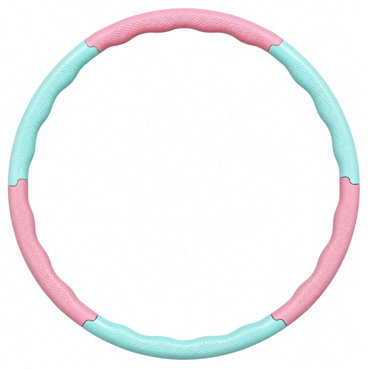 Fitness Hula Hoop abnehmbar Massage Gymnastikreifen Pink/Hellblau