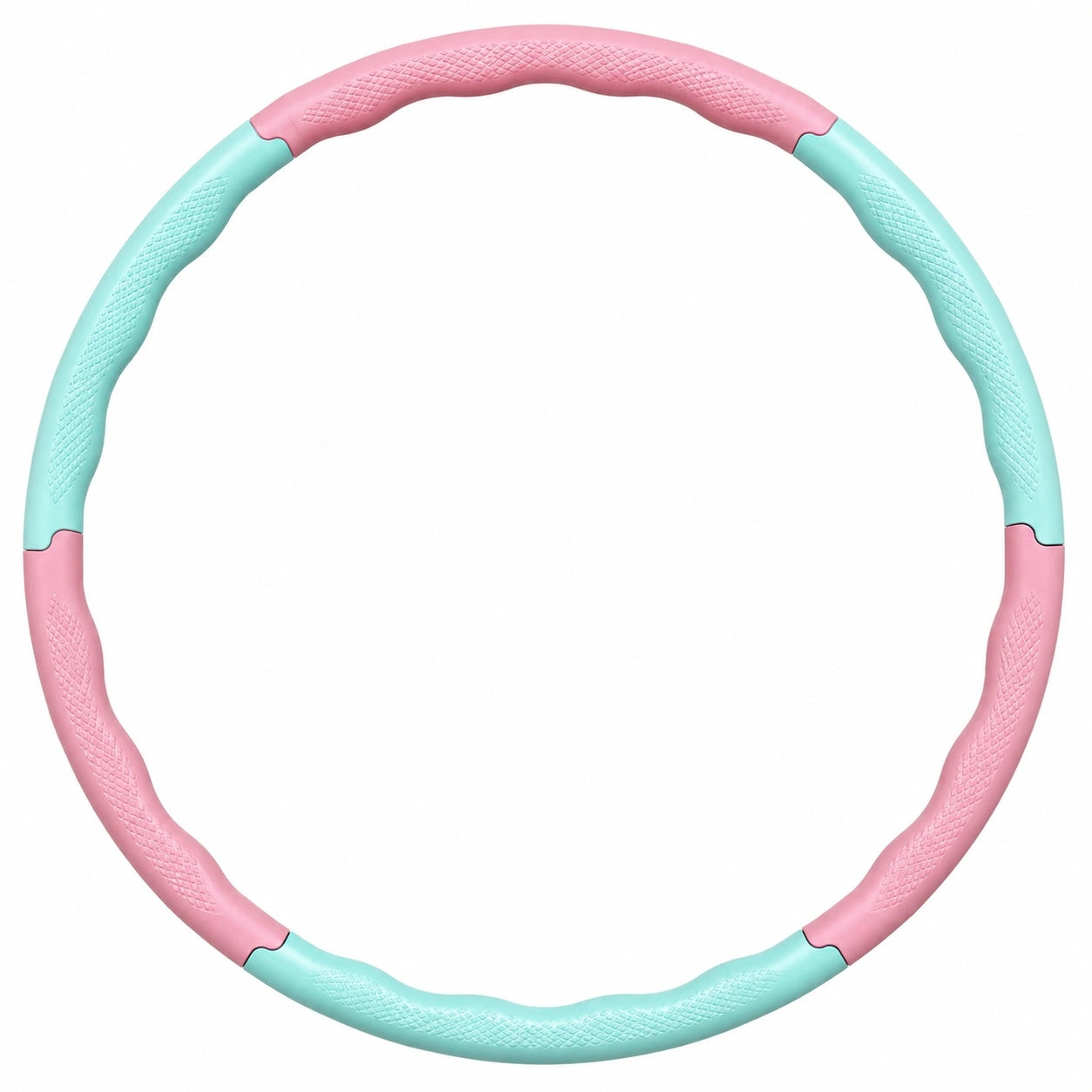 Fitness Hula Hoop abnehmbar Massage Gymnastikreifen Pink/Hellblau