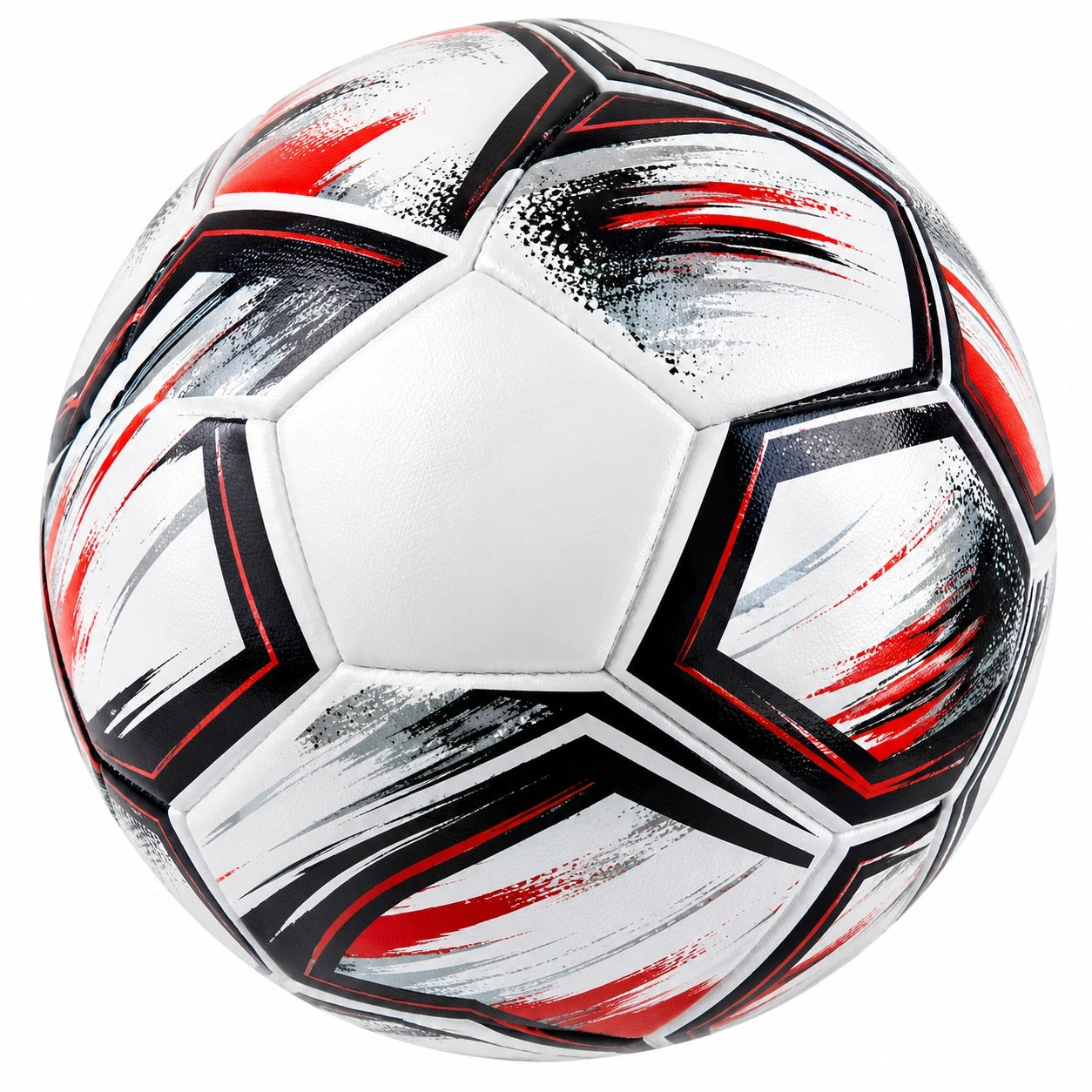 Fußball Trainingsball Größe 5 Weiß Rot Schwarz