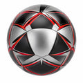 Fußball mit Rot/Schwarz/Silber Design