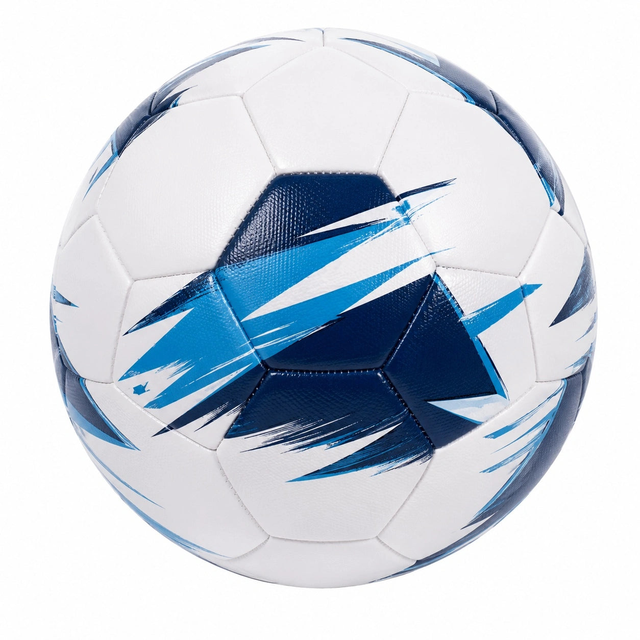 Fußball Größe 5 Weiß/Blau mit Dynamischem Design