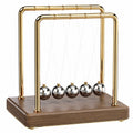 Newtons Pendelspiel Tischdekoration Holz Metall Gold